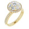 18K Yellow 1.33 CTW Diamond Engagement Ring Ref 4102381